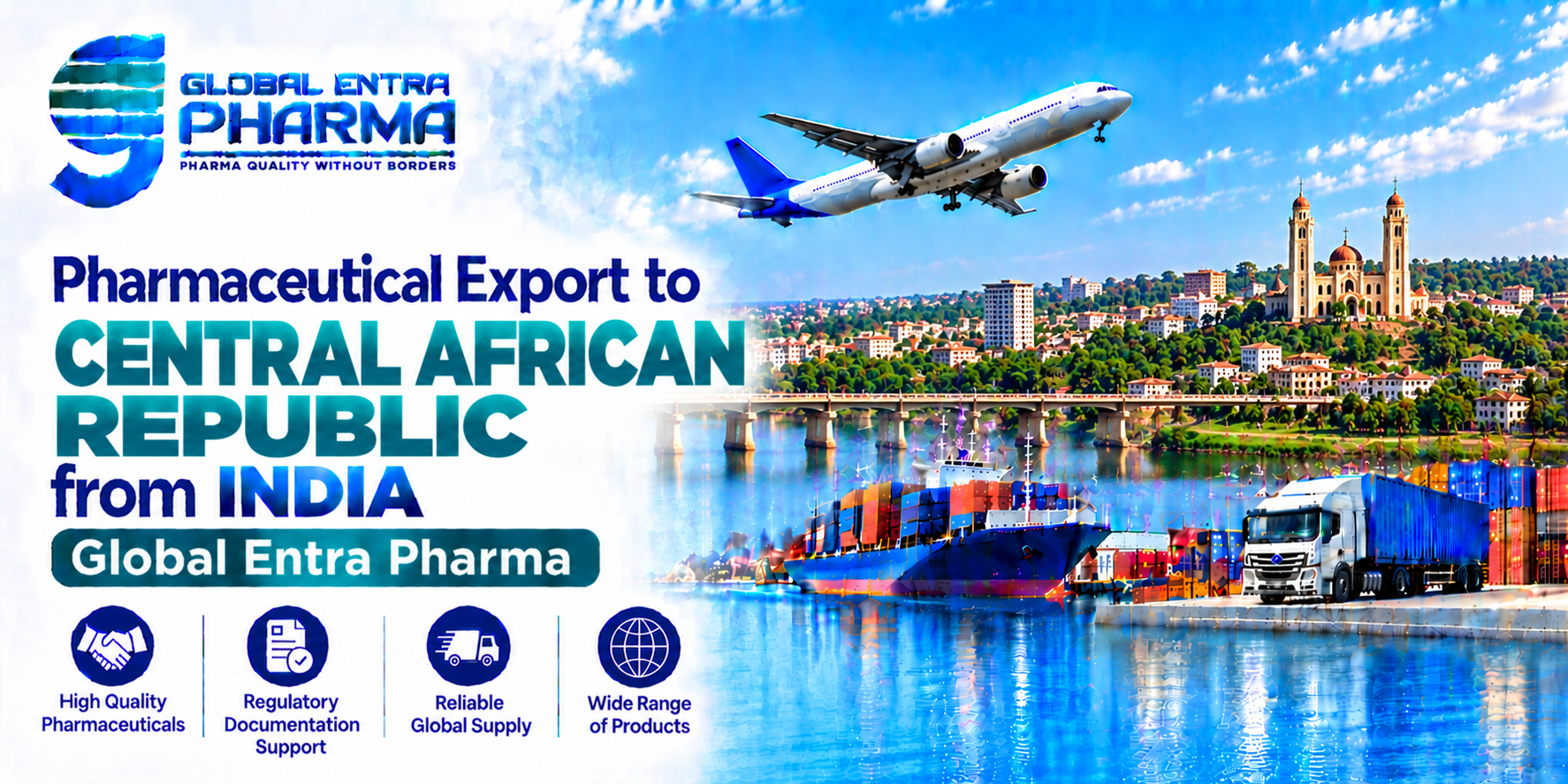 Pharmaceutical Export to Central African Republic from India | Global Entra Pharma